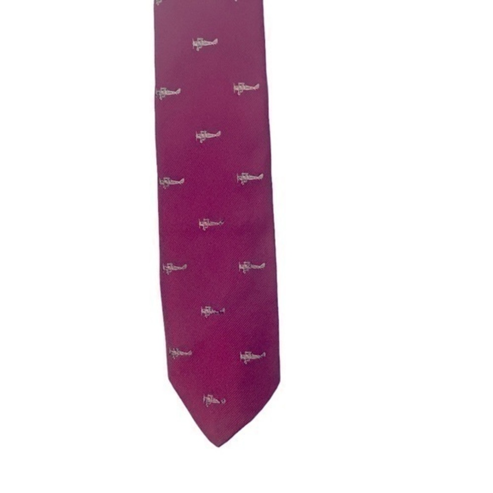 Cable Car Clothiers burgundy vintage airplane tie